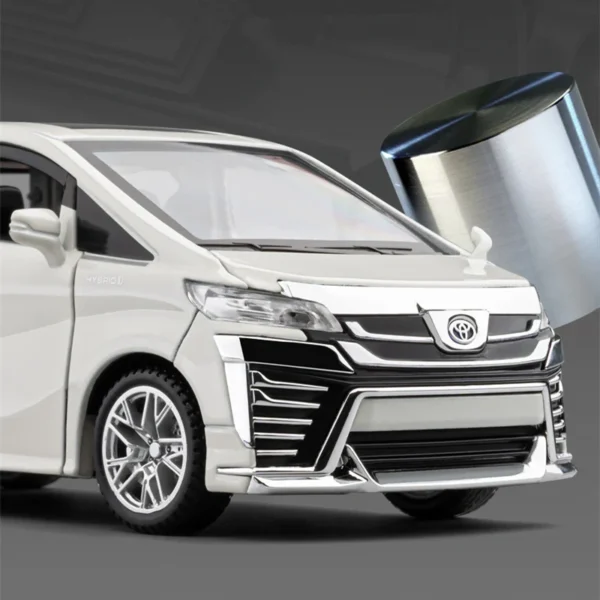 1:32 Toyota VELLFIRE Alphard MPV Alloy Car Model Diecasts Metal Toy Vehicles Car Model Sound and Light High Simulation Kids Gift - Image 2