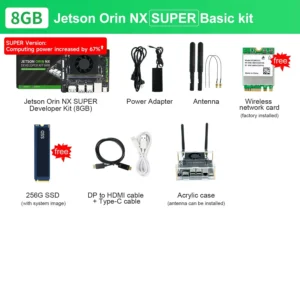 [8GB-BasicKit] Jetson Orin NX Developer Kit Super Version with 117/157TOPS Computing Power For Embedded Edge Systems 8GB/16GB RAM Deep Learning