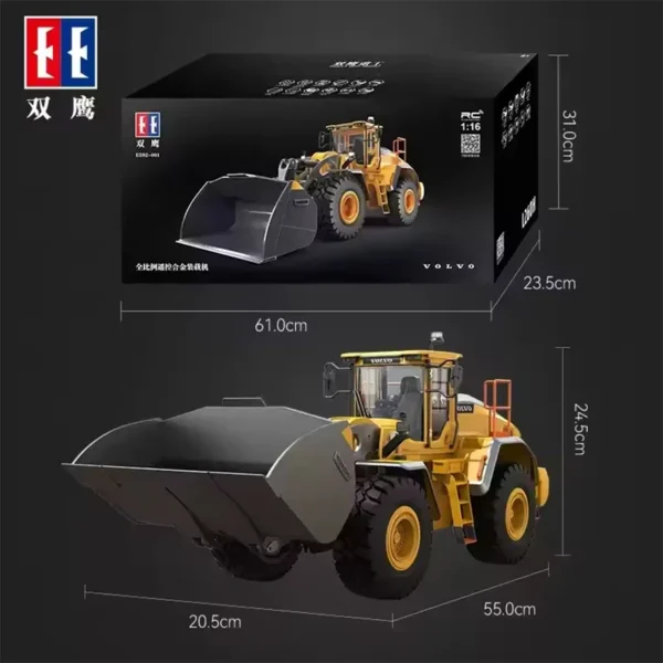Excavator: Toy Car 1/16 RC Full Metal Loader Excavator Electric Remote Control Alloy Rc Car Excavator Engineering Model Cars Boy Kids Toys - Image 6