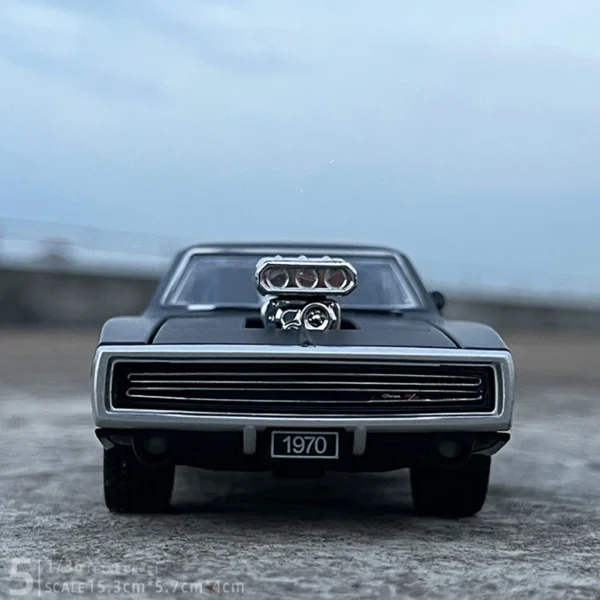 1:32 Dodge Charger R/T 1970 Alloy Muscle Car Model Sound and Light Pull Back Children's Toy Collectibles Birthday gift - Image 6