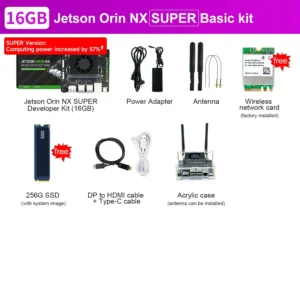 [16GB-BasicKit] Jetson Orin NX Developer Kit Super Version with 117/157TOPS Computing Power For Embedded Edge Systems 8GB/16GB RAM Deep Learning