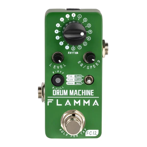FLAMMA FC12 Guitar Drum machine Effects Pedal 48 Grooves Fill Function Tap Tempo Function Dual EQ Presets