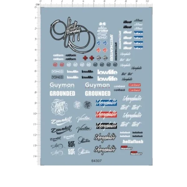 1/24 Scale Raing car Logo Markings Model Kit Water Slide Decal