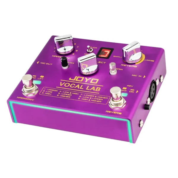 JOYO R-16 VOCAL LAB Vocal Reverb Guitar Effect Pedal 9 Vocal Harmony & 3 Vocal Reverb Effect Guitar Pedal - Image 3