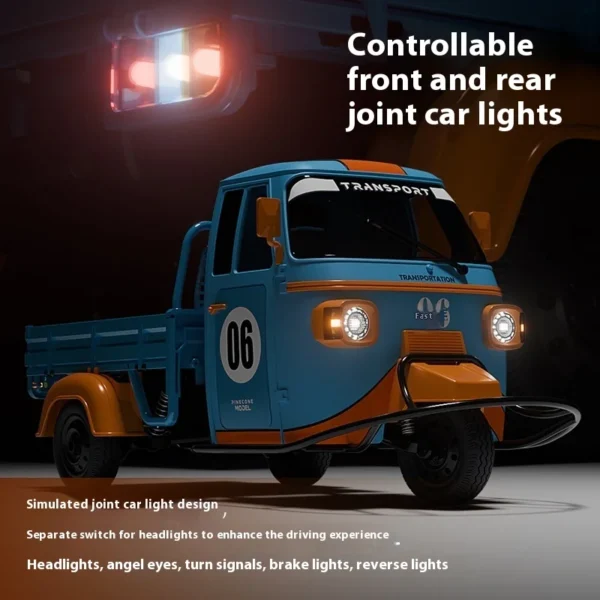 New Arrival 1:10 Piaggio 3-Wheel Remote Control Car Rear-Drive High-Speed Rc Car Full Proportion Remote Model Vehicle - Image 3