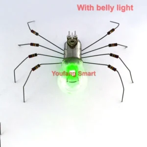 [Spider light] STEAM DIY Robotic Insects Science Invention Electronic Animal for School Competition Non-soldered DIY Kit Stem Toys Robot Animal