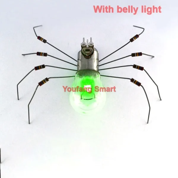 [Spider light] STEAM DIY Robotic Insects Science Invention Electronic Animal for School Competition Non-soldered DIY Kit Stem Toys Robot Animal