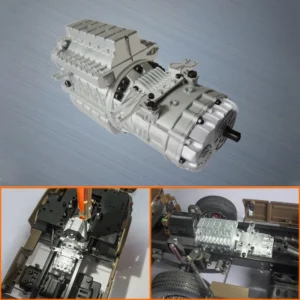 Automatic Continuously Variable Transmission Gearbox with motor for 1/14 Tamiya RC Truck Trailer Tipper Scania MAN Benz Actros Volvo Car