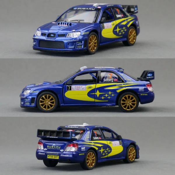 KiNSMART Toy Car Model 1/36 Subaru Impreza WRC Racing Rally Diecast Miniature Pull Back Vehicle Collection Gift For Kid Boy - Image 3