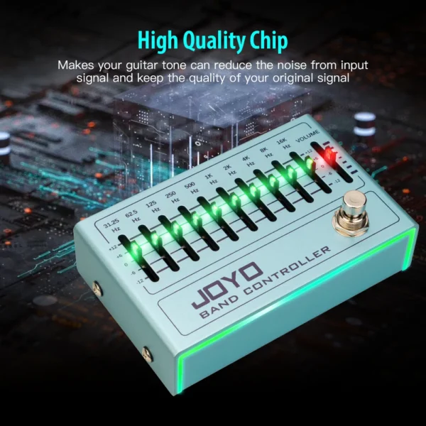 JOYO Guitar Effect Pedal R-12 BAND CONTROLLER Equalizer Pedal 31.25Hz-16kHz 10 Band EQ for 4/5/6/7 String Electric Guitar Bass - Image 3