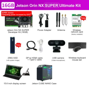 [16GB-UltimatKit] Jetson Orin NX Developer Kit Super Version with 117/157TOPS Computing Power For Embedded Edge Systems 8GB/16GB RAM Deep Learning
