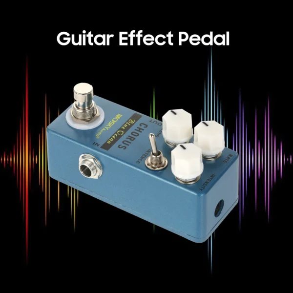 MOSKYaudio Blue Ocean Chorus Guitar Effect Pedal Chorus/True Bypass Rate + Blend + Intensity + Intence Effect Pedal - Image 5