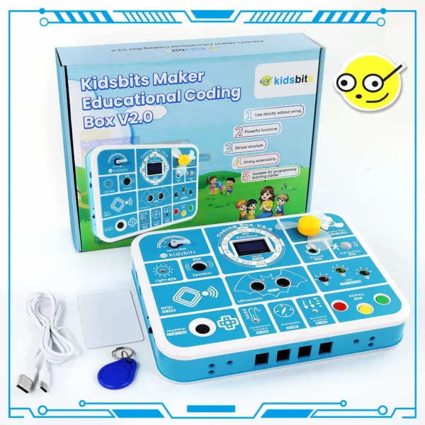 NEW Keyestudio Kidsbits ESP32 Coding Box V2.0 Sensors STEAM Education Tool For Arduino ESP32 Scratch&Micropython Programming