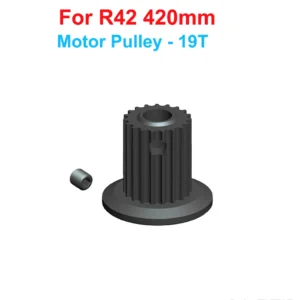 [19T Motor Pulley] ALZRC - R42 FBL KIT RC Helicopter DIY R42 Helicopter Replacement Parts R42 Tail Pitch Slider Set R42 Plastic Bell Crank Lever