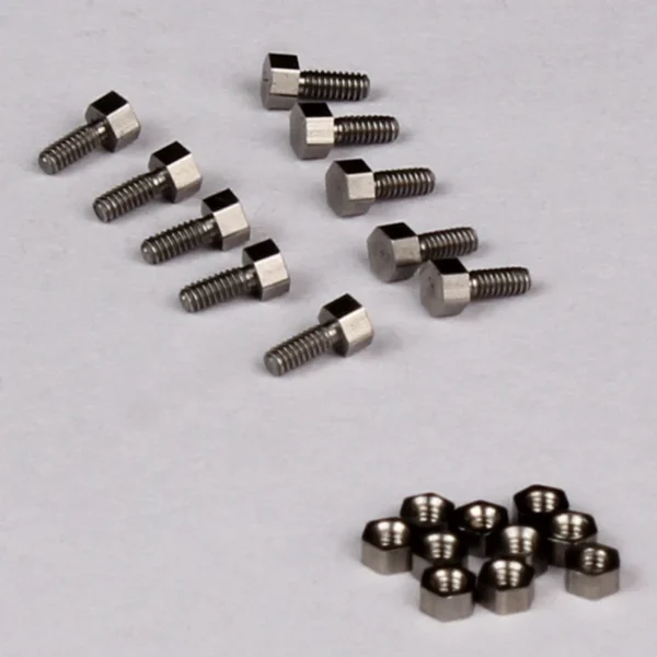 10pcs Stainless Steel 1.6/1.2 Hexagon Screw Nut for 1/14 Tamiya RC Truck Scania 770S MAN Actros 3363 Volvo LXY Car Diy Parts
