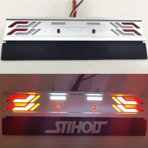 LED Metal Tail Lights Water Lamp for 1/14 Tamiya RC Truck Trailer Tipper Scania 770S MAN Benz Actros 3363 Volvo Car Diy Parts