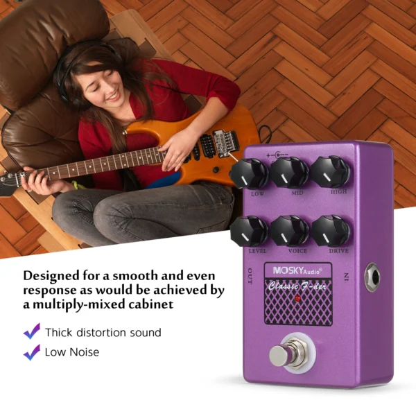 MOSKYaudio CLASSIC F-DER Speaker Simulator Cabinet Simulator Guitar Effect Pedal Speakers Simulation for Bass Guitar Accessories - Image 6