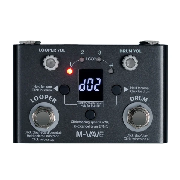 [LOST TEMPO Black] M-VAVE Multi Effects Pedal Guitar Pedal MK300/Blackbox/Tank-G/Tank-B/TANK-MINI/Cube Baby/LOST TEMPO Electric Guitar Effect Pedal