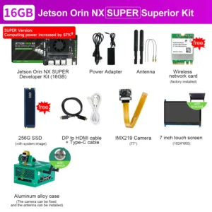 [16GB-SuperiorKit] Jetson Orin NX Developer Kit Super Version with 117/157TOPS Computing Power For Embedded Edge Systems 8GB/16GB RAM Deep Learning