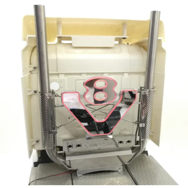 7-Colors-DIY-Change LED V8 LOGO Exhaust Chimney for Tamiya 1/14 RC Truck Scania 770s 56379 V8 Logo Light Exhaust Pipe 1/14 RC Tractor Trailer Parts - Image 4