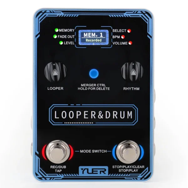 Yuer Looper Drum Guitar Effect Pedal Phrase Loops Drum Machine 40 Storage 100 Drum Rhythms 10 Metronomes Guitar Bass Accessories - Image 5