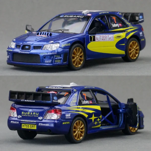 KiNSMART Toy Car Model 1/36 Subaru Impreza WRC Racing Rally Diecast Miniature Pull Back Vehicle Collection Gift For Kid Boy - Image 4