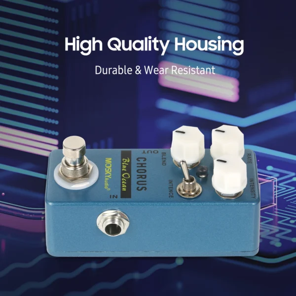 MOSKYaudio Blue Ocean Chorus Guitar Effect Pedal Chorus/True Bypass Rate + Blend + Intensity + Intence Effect Pedal - Image 6
