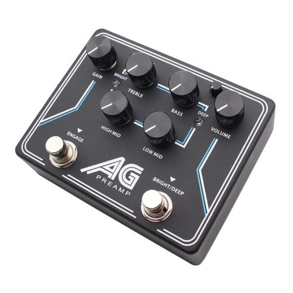 NEW Bass AG Preamp Bass Effect Pedal With DI 4-Band EQ Headphone Out AUX In fast response a wide tone Clone Aguilar AG Preamp - Image 6