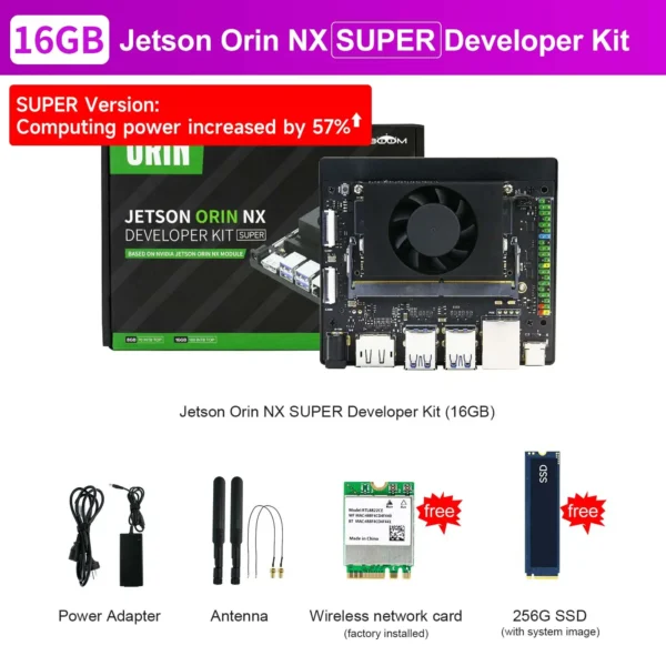 [16GB-DeveloperKit] Jetson Orin NX Developer Kit Super Version with 117/157TOPS Computing Power For Embedded Edge Systems 8GB/16GB RAM Deep Learning