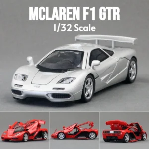 1/32 McLaren F1 GTR Super Sport Toy Car Model Diecast Vehicle Miniature Sound & Light Collection Gift For Children Kid Boys
