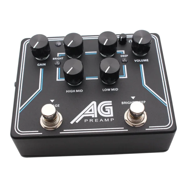 NEW Bass AG Preamp Bass Effect Pedal With DI 4-Band EQ Headphone Out AUX In fast response a wide tone Clone Aguilar AG Preamp - Image 2
