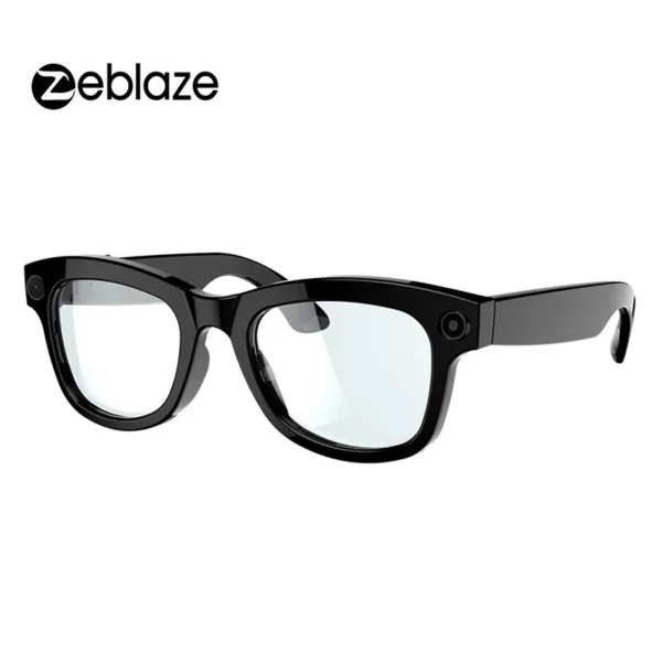 [world premiere]zeblaze eyewear ai smart shooting glasses 5mp 1080p camera chatgpt-4o enpowered open-ear speakers 32gb storage 14h battery life multi-language supported ipx4 hands-free audio smart glasses