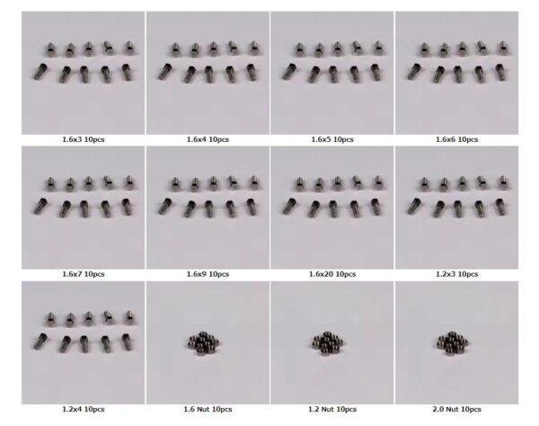 10pcs Stainless Steel 1.6/1.2 Hexagon Screw Nut for 1/14 Tamiya RC Truck Scania 770S MAN Actros 3363 Volvo LXY Car Diy Parts - Image 7