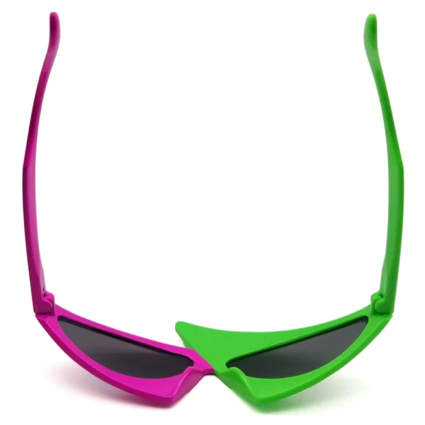 VIVIBEE Green Red Glasses Fancy Party Festival Sunglasses Hip Hop Unique Y2K Roy Purdy Funny Shades 2025 Trending Product - Image 4