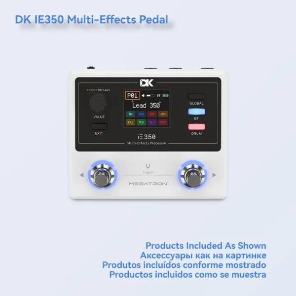 DK IE350 Multi Effect Guitar Effects Pedal 8 Effects Modules 100 Drum Machine Rhythms 70 Tones Supports Silent Practice - Image 7