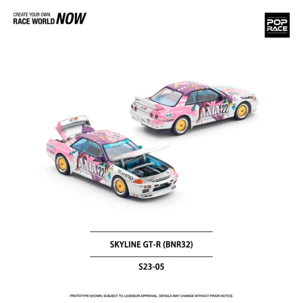New Stocks Xcartoys Poprace 1：64 Minicar SKYLINE GTR(BNR32) Japan Touring Car Championship Alloy Models Diecast Car - Image 3