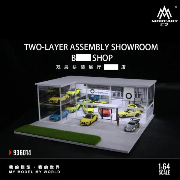 More Art 1:64 Double Layer Lighting Parking Lot Diorama Building & Construction Toys For Display&Collection&Gift