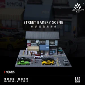 MoreArt 1:64 Street Bakery Lighting Diorama Parking Lot Building & Construction Toys For Display & Collection & Gift