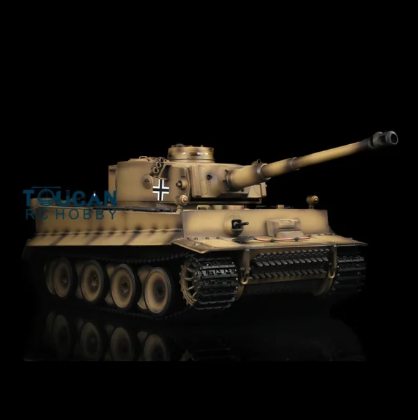 7.0 HENG LONG RC Tank Metal German Tiger I 1/16 3818 Barrel Recoil Remote Control Car RC Toys for Boys Model TH17266 - Image 5