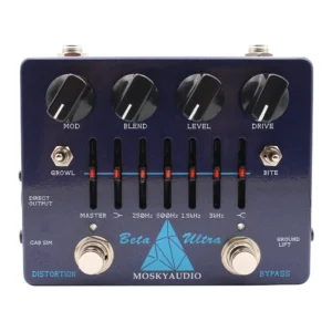 MOSKY Beta Ultra Electric Bass Guitar Distortion Preamp/Direct Box Highly Flexible Tone Active 6-band graphic EQ With Headphone