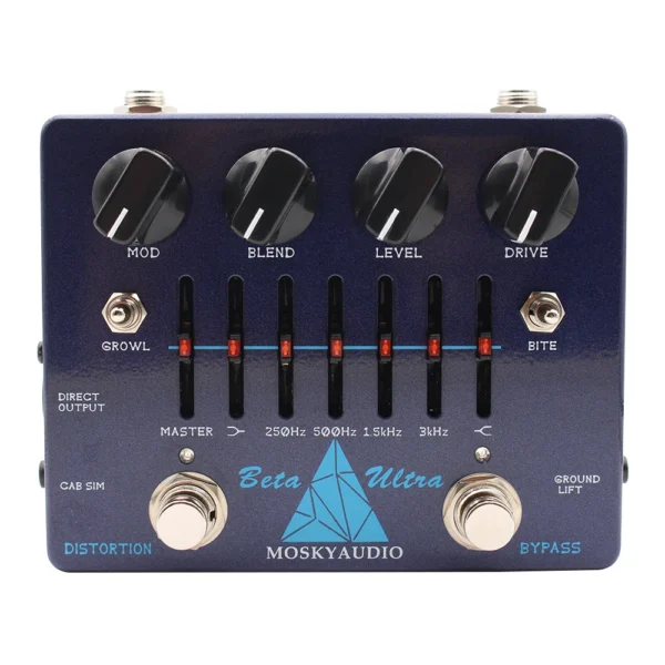 MOSKY Beta Ultra Electric Bass Guitar Distortion Preamp/Direct Box Highly Flexible Tone Active 6-band graphic EQ With Headphone