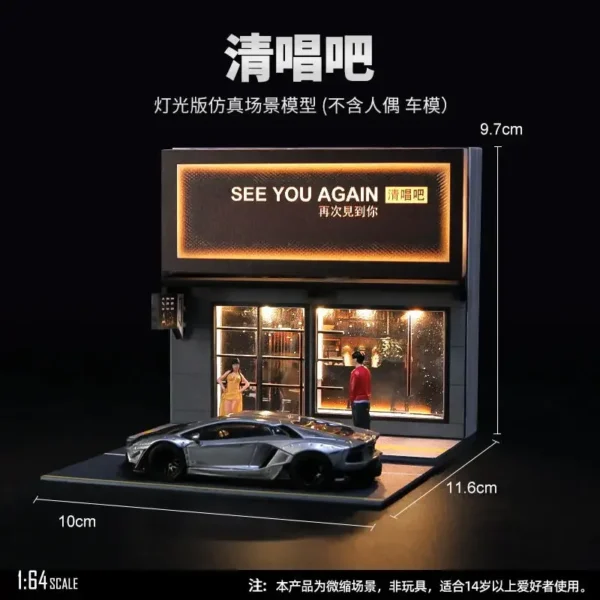 Collector 1:64 Car Model Scene Architectural Model Miniature Photography Sand Table Urban Landscape Convenience Store - Image 4