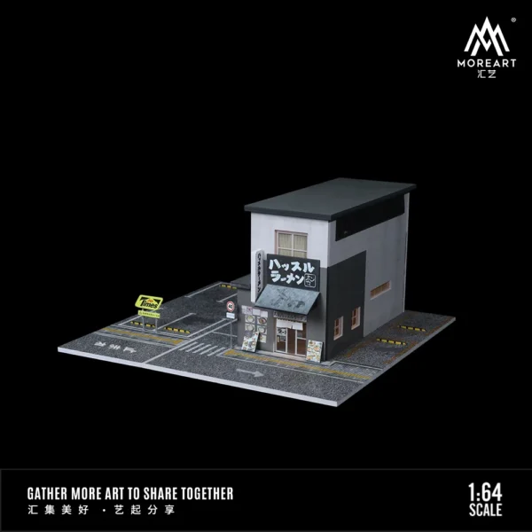 MoreArt 1:64 Ramen restaurant Lighting Version Assembly Scene Model Car Parking Lot For Display&Collection&Gift - Image 4
