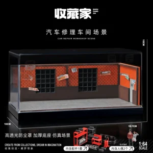 [82002] Collector 1/64 Car Model Parking Lot Simulation Garage Toy Storage Rack Display Cabinet Medium Miniature Scene  Repair Workshop