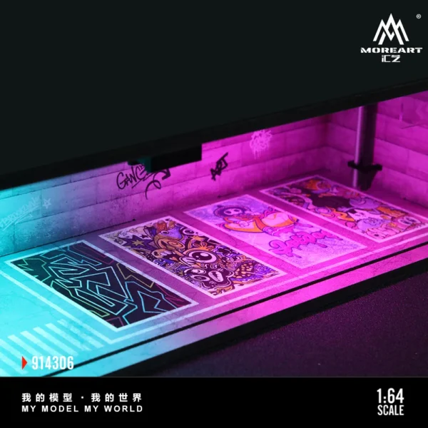 More Art 1:64 04 Parking Lot Diorama Light Version Diorama for Display&Collection&Gift - Image 5