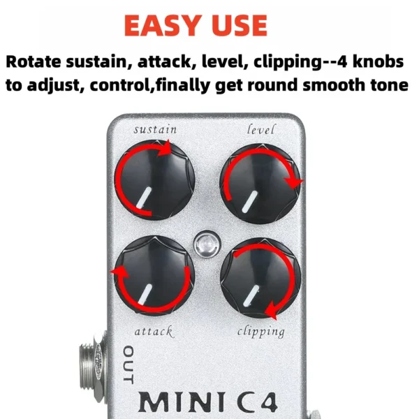 MOSKY Mini C4 Compressor Guitar Effect Pedal Metal Shell Pedal Effects True Bypass Guitar Parts Guitar Accessories - Image 3