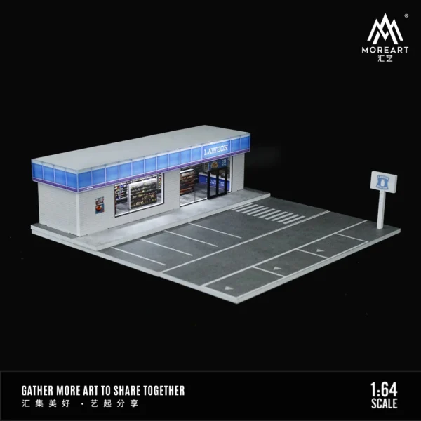 [Rosen] MoreArt: 1:64 Car Assembly Scenes Series Model  Car Model Parking Lot for Display /Gifts/Collection