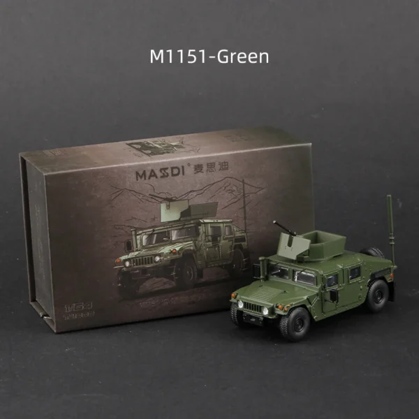 Massdi 1:64 Tiger Gaz Armored Vehicle Car Model M1151 Off Road Antitank Alloy Miniature Diecast Vehicles Toy Collection - Image 4