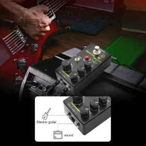 Mosky Big Fuzz Effect Pedal Fuzz Guitar Magnetic Effect Device with 4 Buttons Suitable for Guitar Bass Instrument Accessories