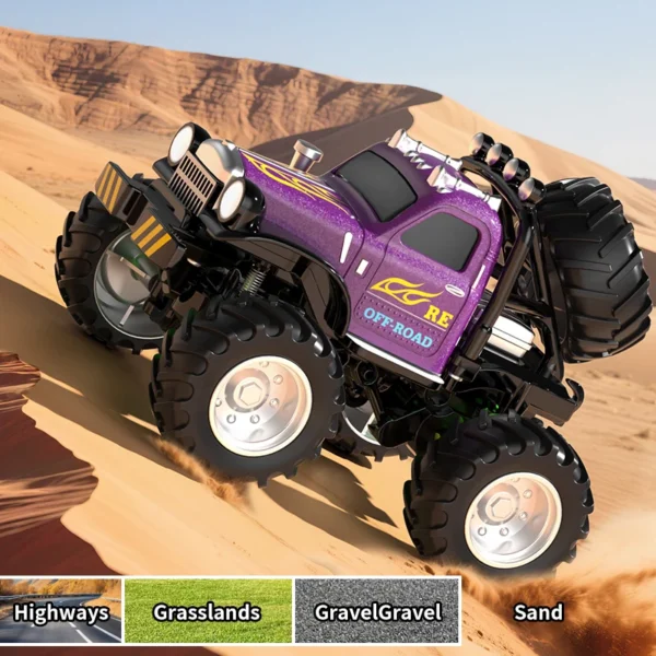New 1:64 Rc Car Mini 2.4Ghz City Road Handle High Speed Alloy All Terrain Remote Control Car Dual Control Children's Toys Gifts - Image 3